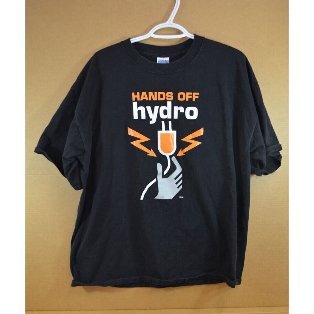 Hands Off Hydro T-Shirt Men's XL Gildan Ultra Cotton Heavyweight Black BC